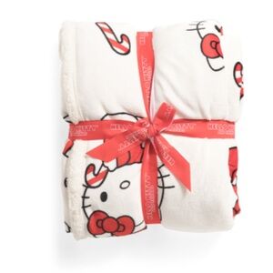 Hello kitty candy cane Sherpa queen/full size